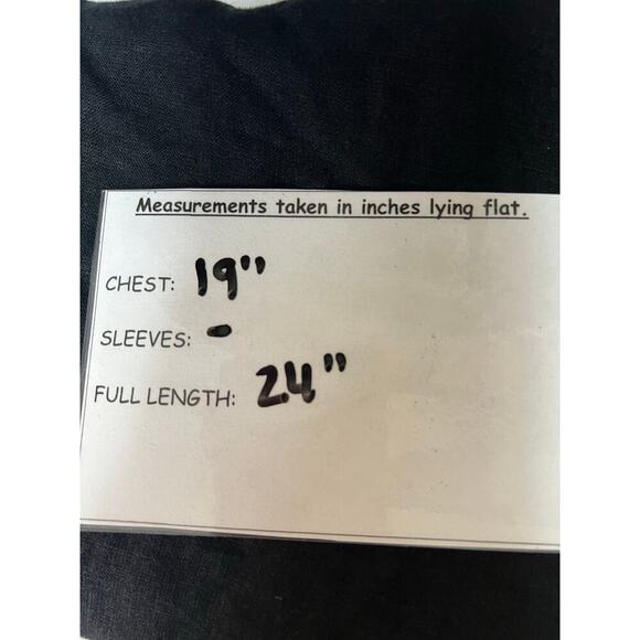 Vineyard Vines Women's Black Sleeveless Linen V-Neck Tassles Top Small - Picture 7 of 9